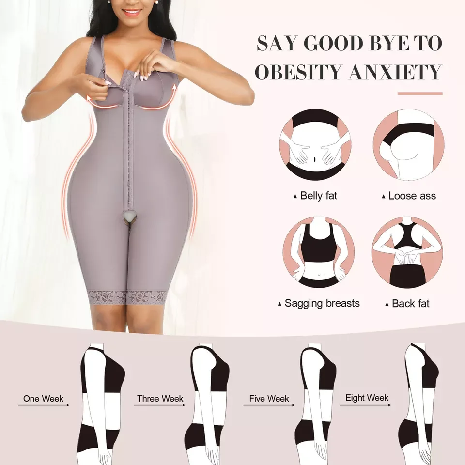 Top Trends: Colombianas Fajas Powernet Girdle Verox Three Hooks At Front Bra In Lycralong Thigh Slimming Woman Reducing Girdles Colombian Shoppable Styles - Image 4