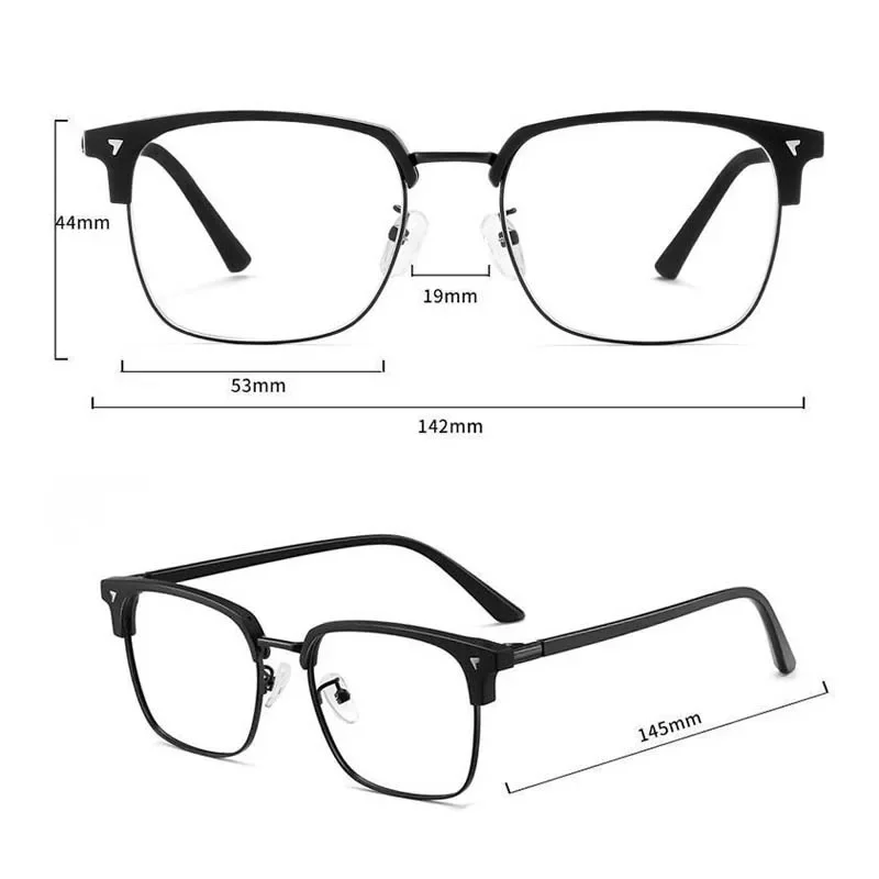 Top Trends: Trendy Metal Frame Myopia Glasses Men Women Blue Light Blocking Computer Eyewear Unisex Near Sight Eyeglasses Diopter 0 To -4.0 Shoppable Styles - Image 6