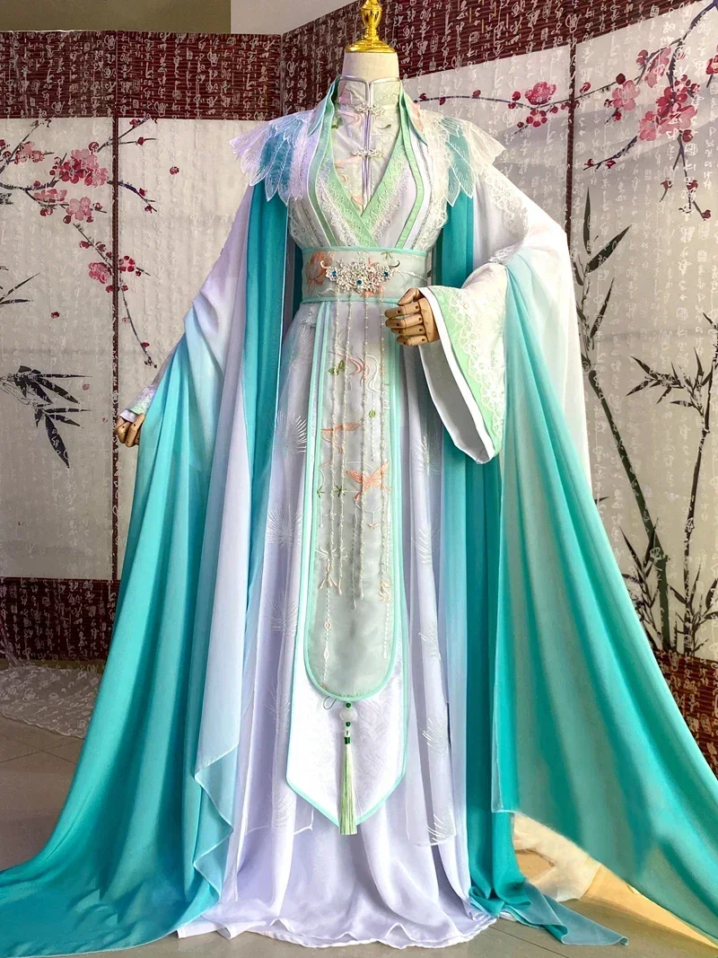 Top Trends: Heaven Official's Blessing Wind Master Qingxuan Cosplay Ancient-Costume Men Women's Han Chinese Clothing Wig Crown Fan Full Set Shoppable Styles