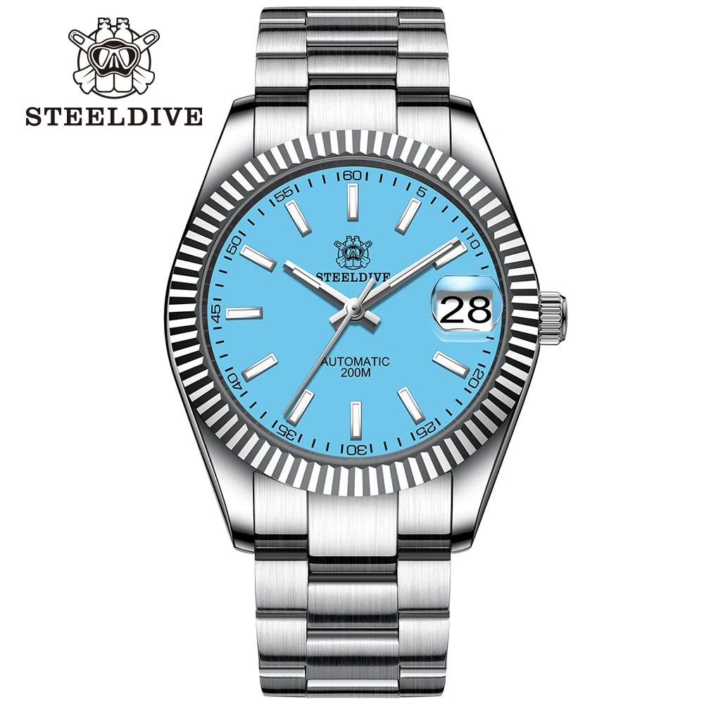 Top Trends: STEELDIVE SD1933 Automatic Dive Watch NH35 Watches Men 200m Diver Watch BGW9 Steel Bezel Luminous Water Ghost Watches With Date Shoppable Styles