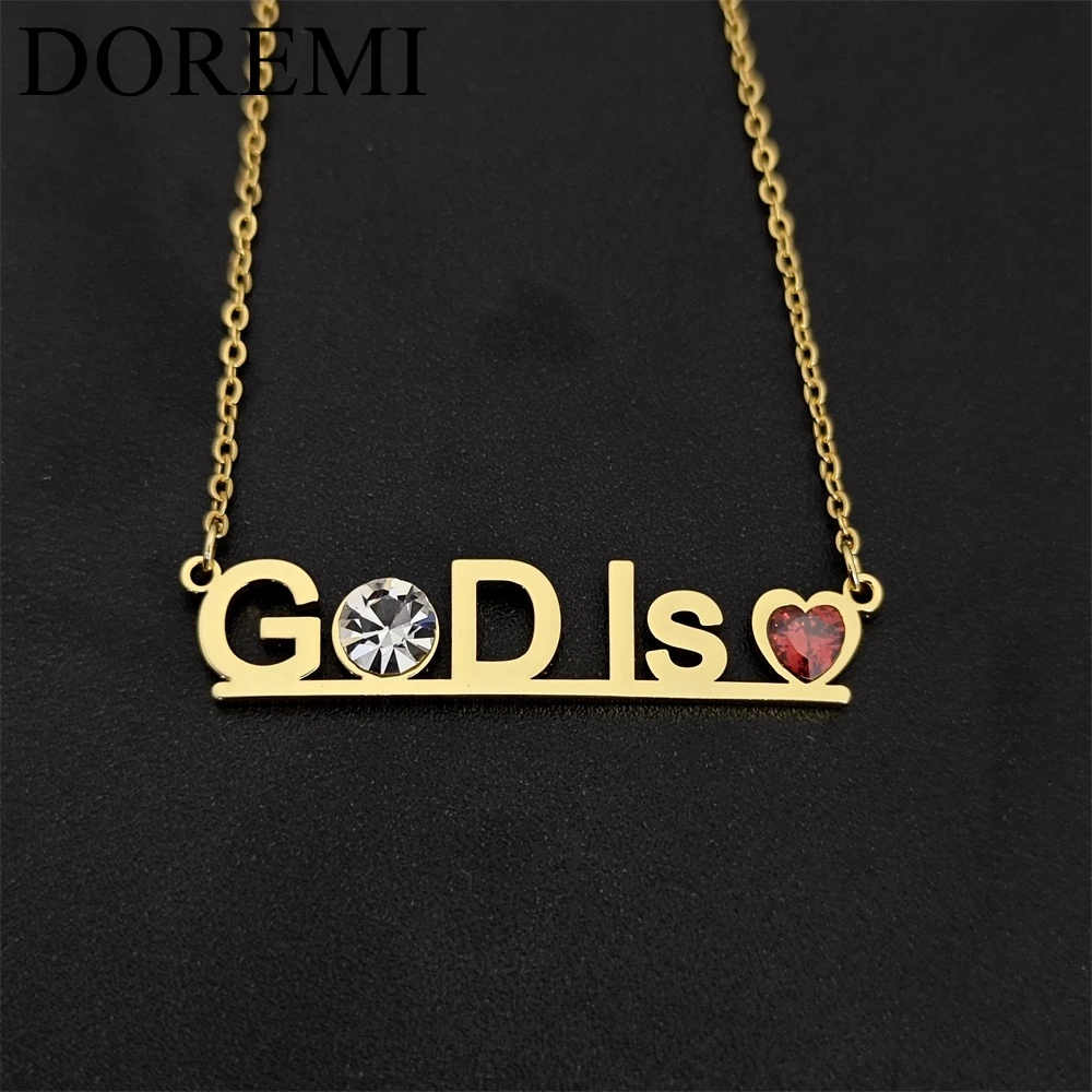 Top Trends: DOREMI Custom Name Blessed Necklace Birthstone Friend Necklace Custom Gift Women Jewelry Girls God Necklace Shoppable Styles