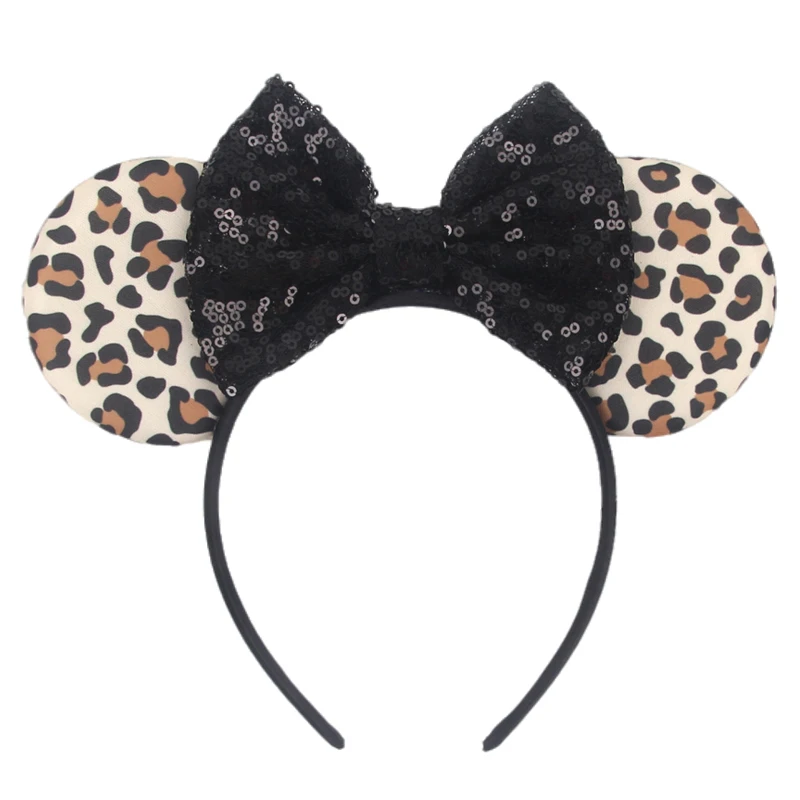 Top Trends: NEW Leopard Mouse Ears Headband Chic Animal Pattern Print Mickey Hairband Women Park Trip Headwear Girls Party Hair Accessories Shoppable Styles