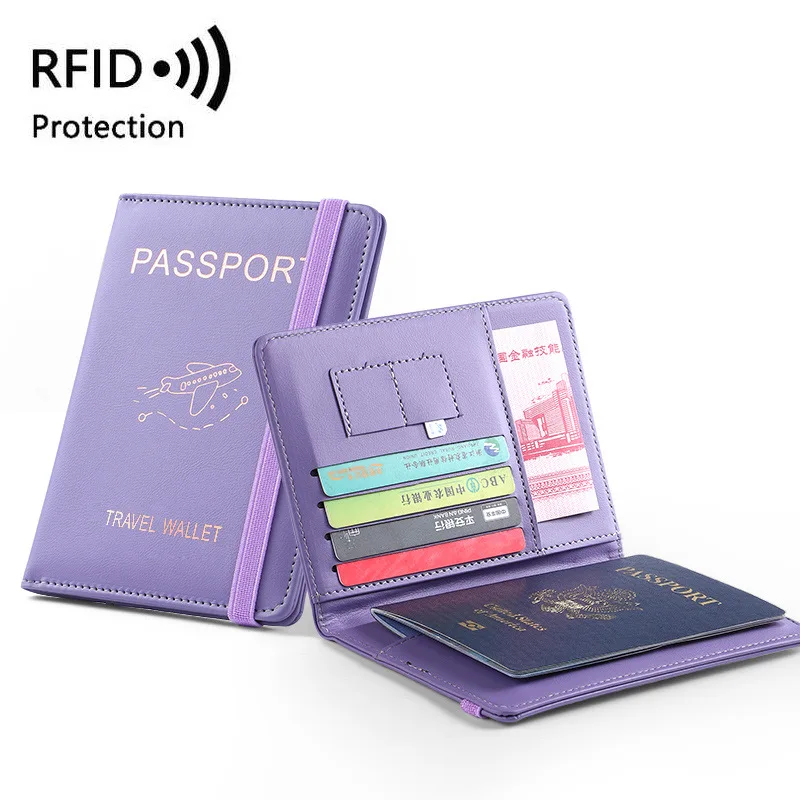 Top Trends: Multi-Function PU Leather RFID Passport Cover Ultra-thin Waterproof Passport Protector Credit ID Card Wallet Passport Holder Shoppable Styles