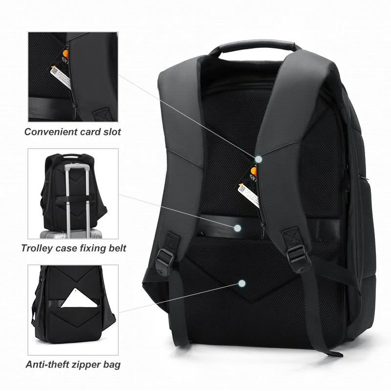 Top Trends: Fenruien Waterproof Backpacks USB Charging School Bag Anti-theft Men Backpack Fit 15.6 Inch Laptop Travel Backpack High Capacity Shoppable Styles - Image 3