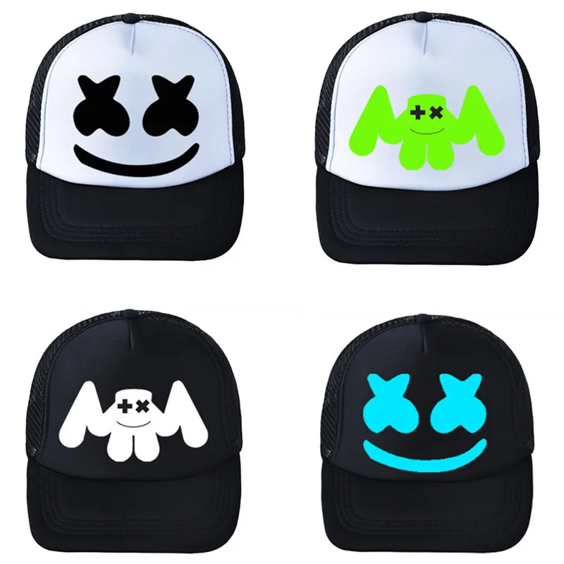 Top Trends: Hot DJ Hat Marshmello Cosplay Baseball Cap Sunshade Adjustable Hats Breathable Adult Gift Trucker Unisex Shoppable Styles