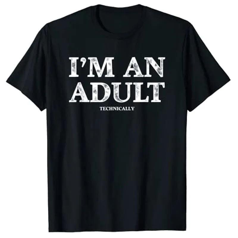 Top Trends: I'm An Adult Technically Funny 18th Birthday Gift T-Shirt For Women Men Sayings Quote Letter Print Tee Top 18 Year Old Clothes Shoppable Styles