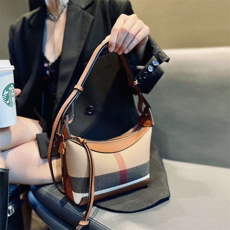 Top Trends: Genuine Leather Fashion Underarm Bag 2023 New New High Capacity Luxury Shoulder Crossbody Bags Brand Designer Trends Handbag Shoppable Styles