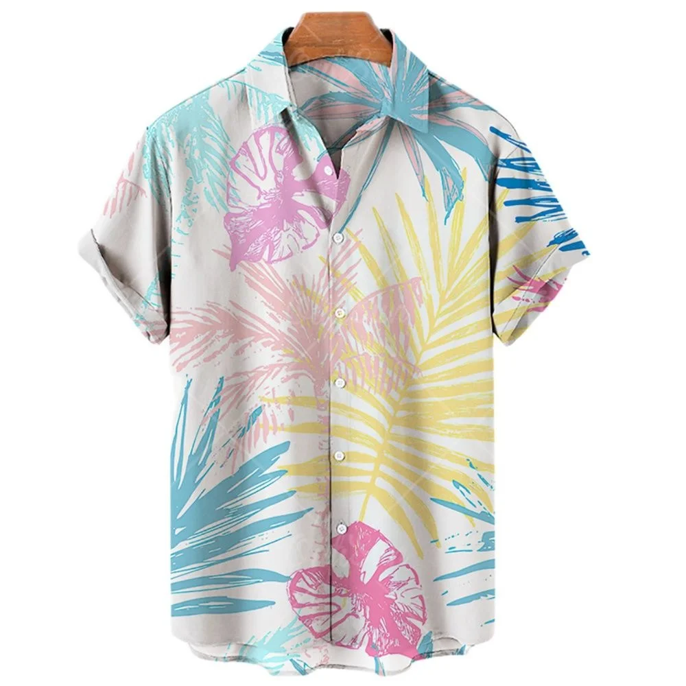 Top Trends: Men's Summer Hawaiian 3D Printed Oversized Floral Shirt Plant Pattern Beach Tropic Casual Street Vacation Harajuku Y2k Clothing Shoppable Styles