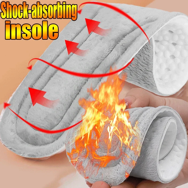 Top Trends: Thickening Plush Thermal Insoles Warm Arch Support Soft Feet Insoles Men Women Winter Sports Shock-absorbing Shoes Pads Shoppable Styles - Image 2