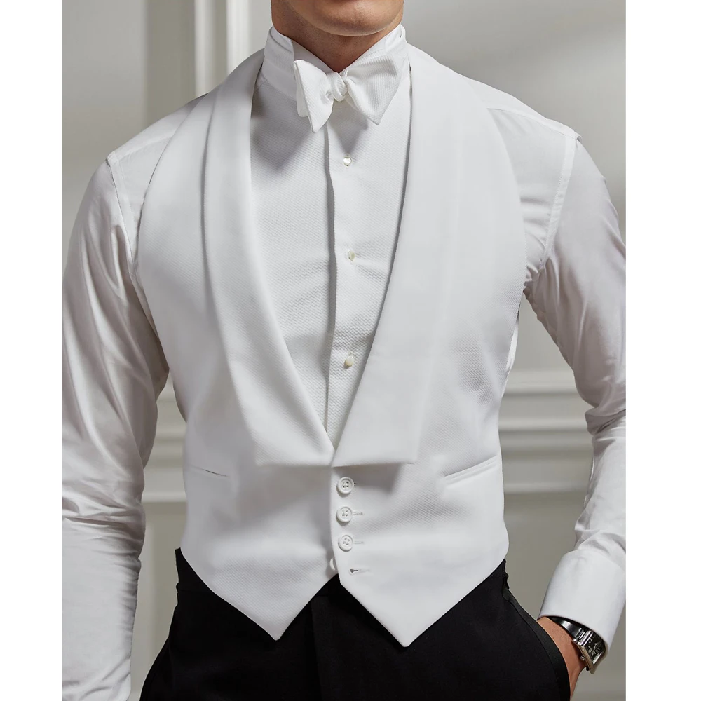 Top Trends: 2023 Summer White Men's Vest For Wedding Evening Prom Occasion Custom Made Single Breasted Male Waistcoat Formal Perfomance Shoppable Styles