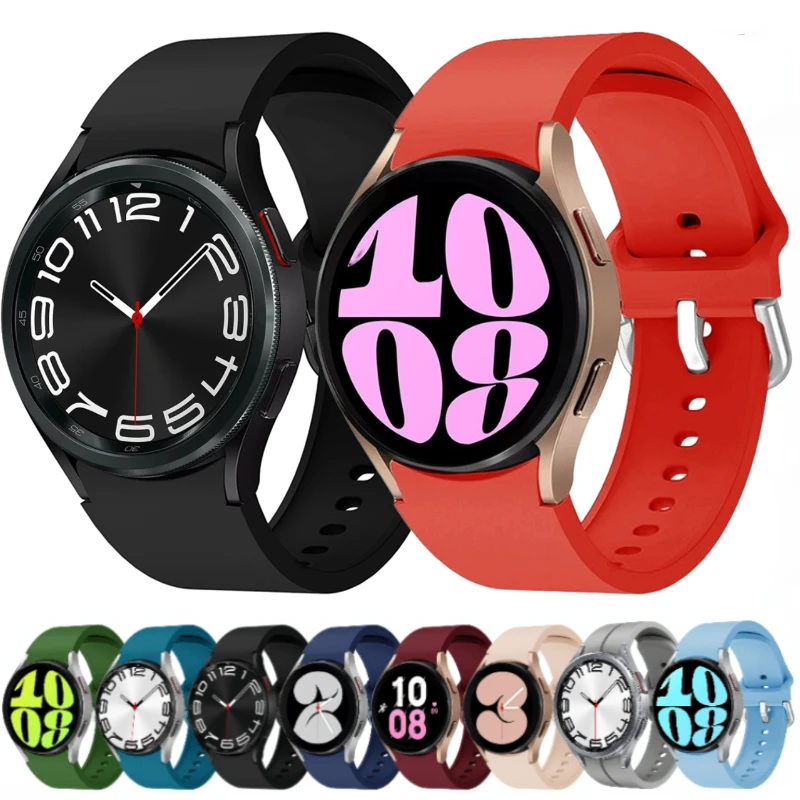 Top Trends: No Gap Silicone Strap For Samsung Galaxy Watch 6 / 5 / 4 44mm 40mm 5 Pro 45mm Bracelet Band Watch 6 / 4 Classic 47mm 43mm 46mm Correa Shoppable Styles