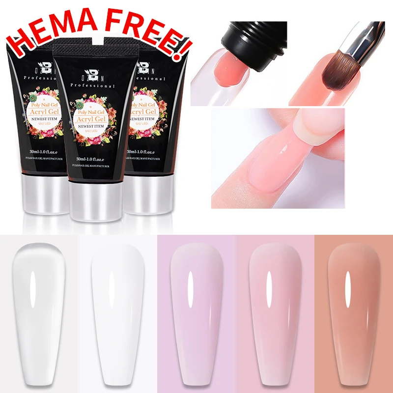 Top Trends: BOZLIN 30ML Acrylic Gel Hema Free Poly Nail Gel Finger Extension Semi Permanent Fast Builder Hybrid Varnish UV Poly Nail Polish Shoppable Styles