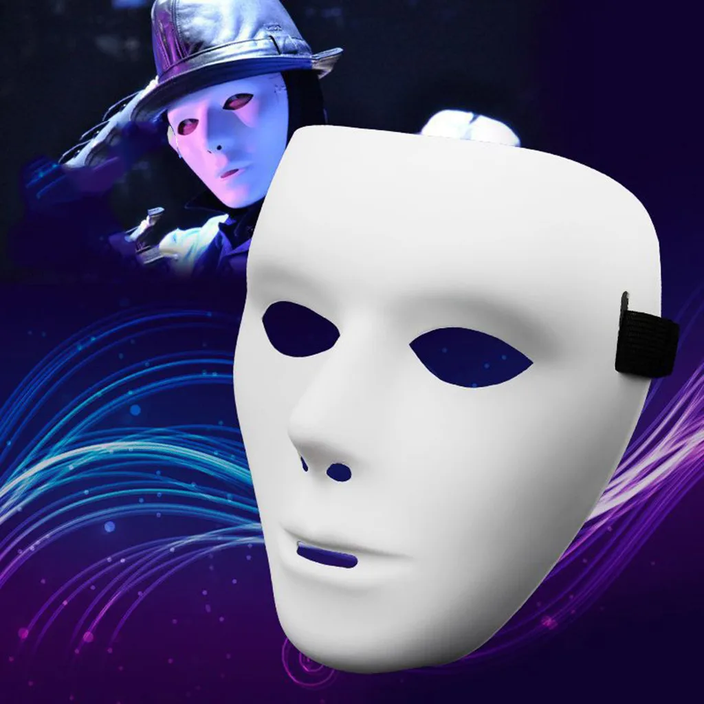 Top Trends: Halloween Mask For The Face Headwear Masquerade Dancers Perform Ghost Dance At The Party PVC Mask Cosplay Costumes Party Props Shoppable Styles