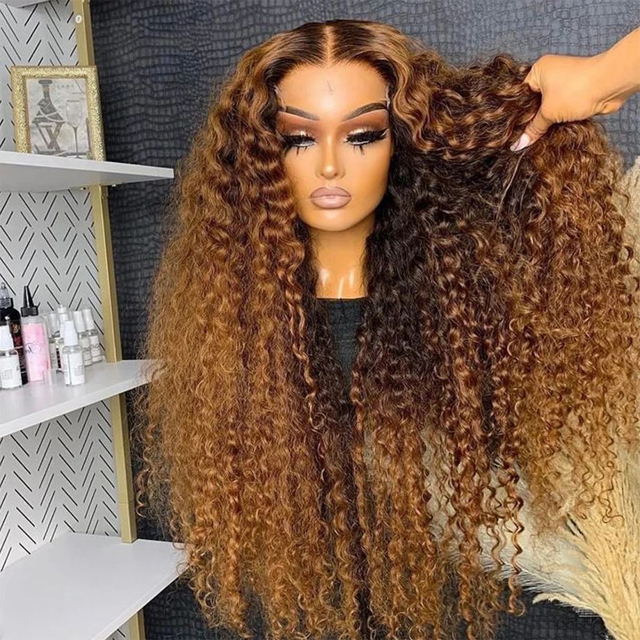 Top Trends: 13x6 Hd Lace Highlight Wig Human Hair Wigs Glueless Curly Colored Honey Blonde Brazilian Water Wave 13x4 Deep Wave Frontal Wig Shoppable Styles