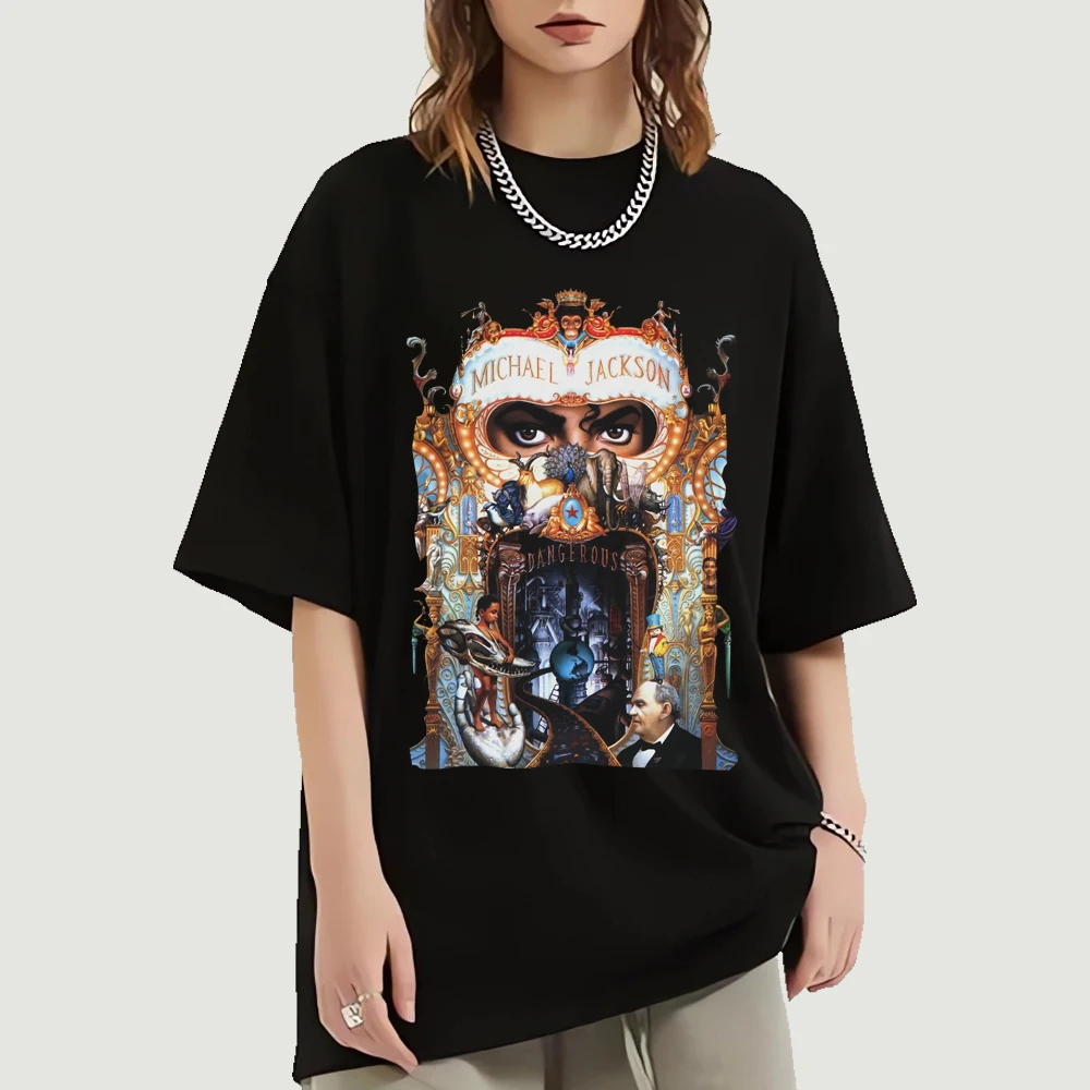 Top Trends: Michael Jackson Dangerous Music Album T Shirt For Men&#039;S Women&#039;S Short Sleeve Oversized T-Shirt Fashion Graphic Printed Tops Tees Shoppable Styles