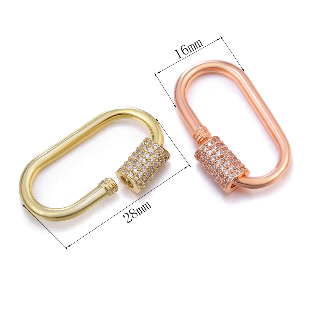 Top Trends: 2023 DIY Spiral Clasp Hooks Handmade Jewelry Finding Accessories Real Gold Plating Screw Clasps Pendant For DIY Jewelry Making Shoppable Styles - Image 6