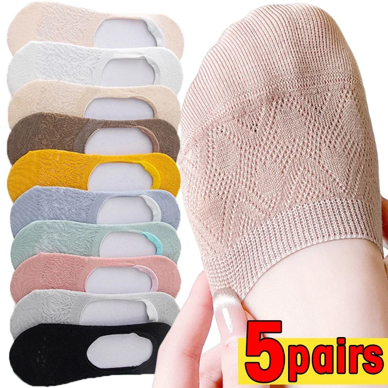 Top Trends: Women Invisible Summer Socks Mujer Non-slip Chaussette Ankle Low Female Cotton Boat Socks No Show Breathable Calcetines Shoppable Styles