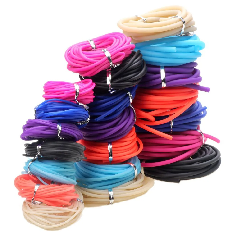 Top Trends: 2 / 3 / 4 / 5MM PVC Color Silicone Hollow Round Tube Soft Rubber Tubing Jewelry Cord Cover Memory Wire DIY Necklace / Bracelet Making Shoppable Styles