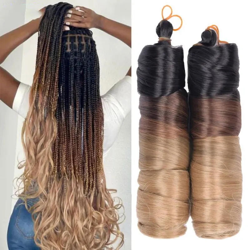 Top Trends: Spiral Curly Crochet Braiding Hair 24Inch Synthetic French Curly Hair Extensions Bouncy Loose Wavy Curly Braids Hair For Women Shoppable Styles