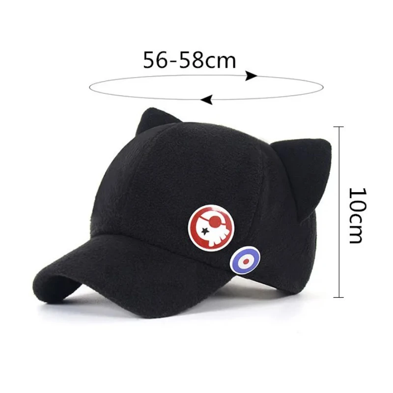 Top Trends: Cosplay EVA Shikinami Asuka Rangure Cat Ear Polar Fleece Hat Peak Baseball Cap Anime Accessories Shoppable Styles