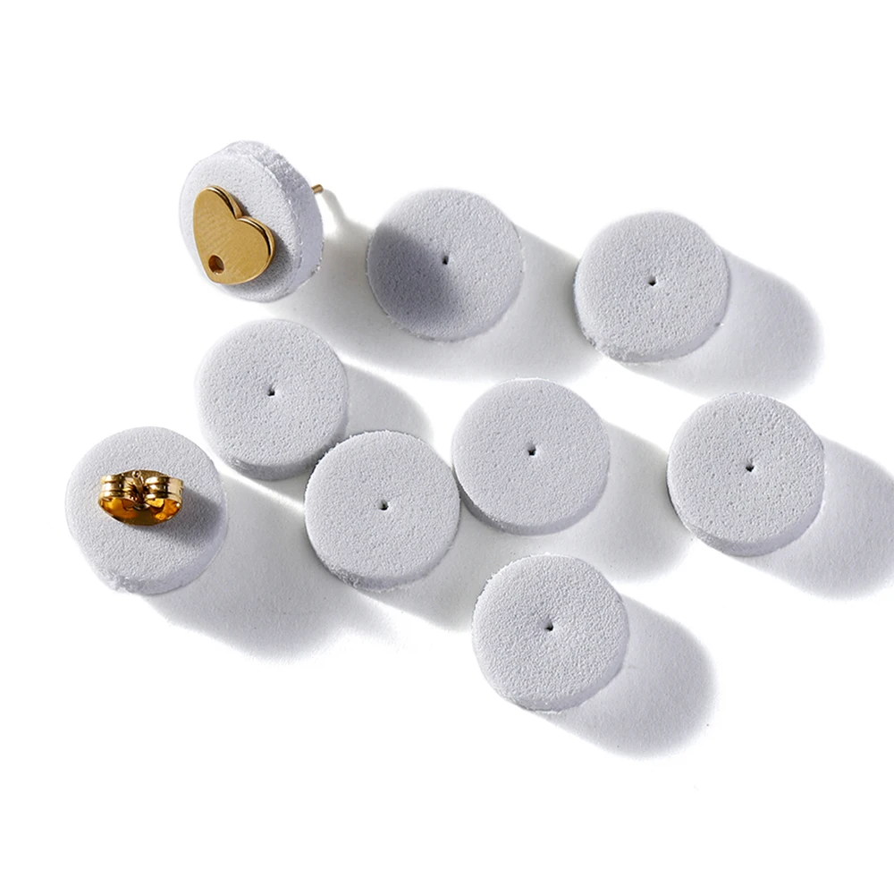 Top Trends: 200 / 500Pcs 12mm Ear Studs Foam Shockproof Anti-Push Pads Earrings Card Protective Mat For DIY Earring Jewelry Making Accessories Shoppable Styles