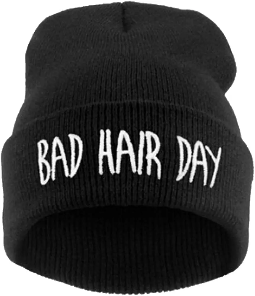 Top Trends: 22 Colors Winter Unisex Funny Bad Hair Day Hip Pop Beanie Hat Women Men Ski Cap Shoppable Styles