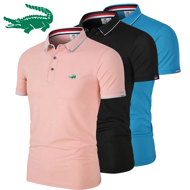 Top Trends: Summer Selling Short-sleeved Men's New Polo Shirt Business Leisure Sports Senior Luxury Brand Printed High-quality T-shirt Shoppable Styles