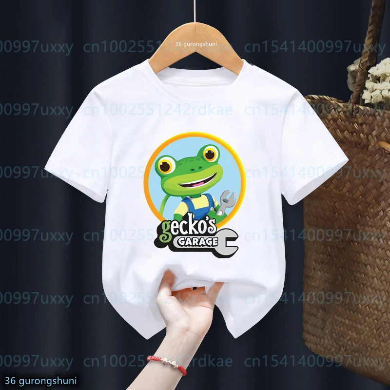 Top Trends: 2024 Summer Fashion Boys T-Shirt Funny Cartoon Gecko'S Garage Print Children'S Clothing For Kids Tshirts Girls New Clothing Tops Shoppable Styles