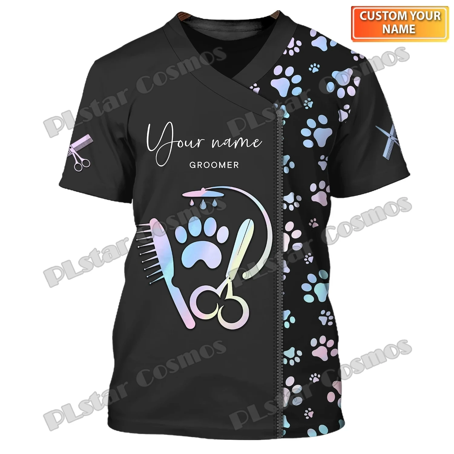 Top Trends: PLstar Cosmos Dog Groomer Pattern Grooming Personalized Name 3D Full Printed Mens T Shirt Summer Unisex Casual Tee Shirt DW232 Shoppable Styles - Image 5