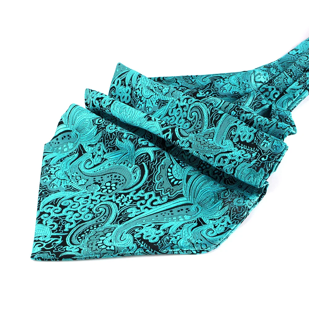 Top Trends: Green Pattern Cashew Tie For Men Wedding Formal Cravat Ascot Scrunch Self British Gentleman Polyester Paisley Neck Tie Luxury Shoppable Styles - Image 5