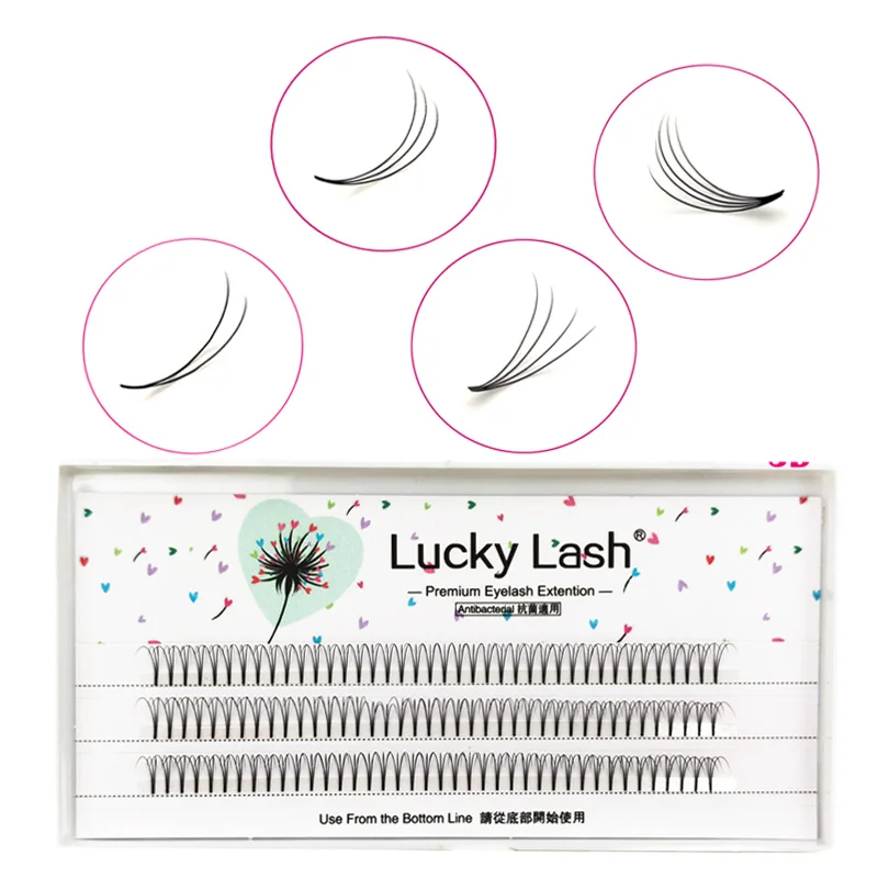 Top Trends: Lucky Lash Short Stem Premade Fans Russian Volume Fan Premium Fluffy Eyelash Extensions Supplies 0.10 D Curl Lashes Tray Shoppable Styles