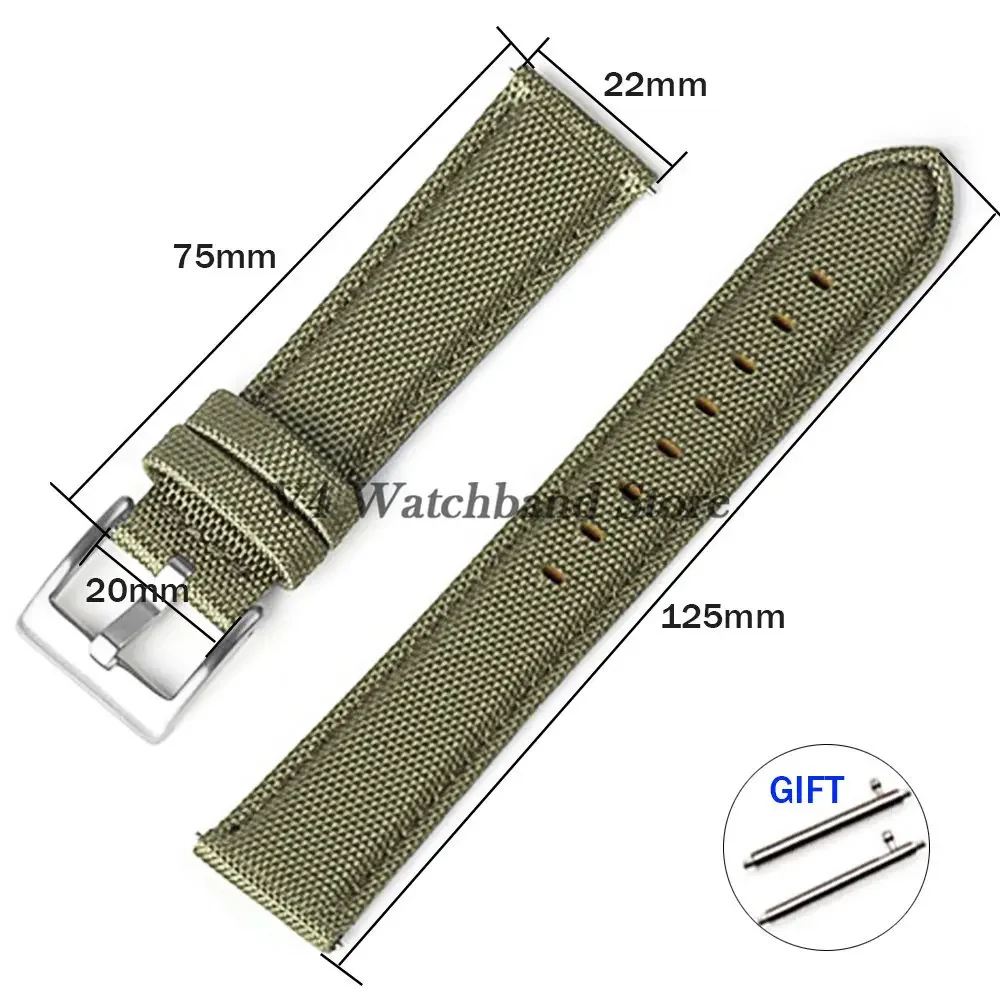 Top Trends: Universal Watch Bracelet Geniune Leather Band Nylon Business Vintage Watch Strap Quick Release Wristband 20mm 22mm Shoppable Styles