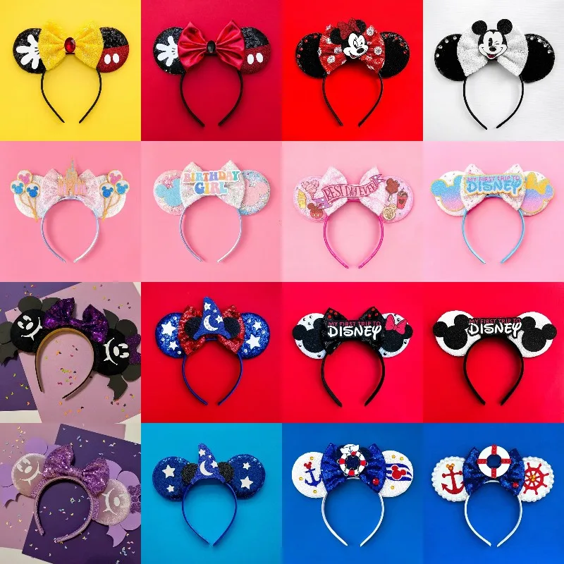 Top Trends: Disney Halloween Hair Bands For Women Cosplay Bat Skeleton Headbands Girl Mickey Ears Hairband Kids Sequins Bow Hair Accessories Shoppable Styles - Image 5