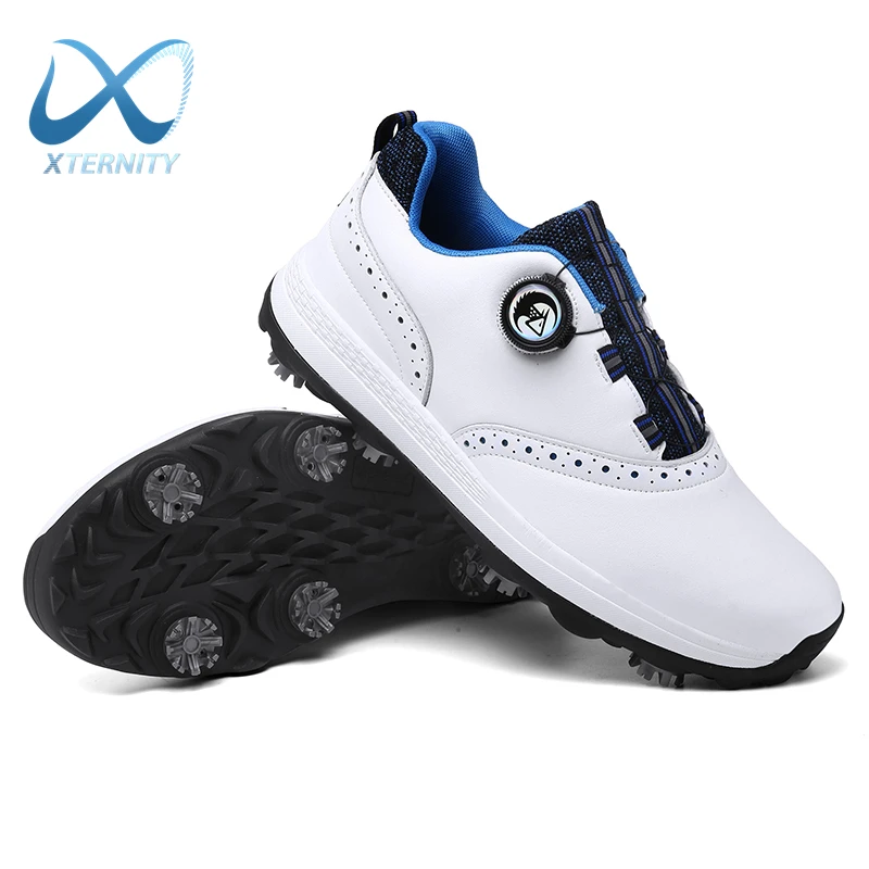 Top Trends: High Quality Quick Lacing Golf Shoes Men's Professional Outdoor Golf Spikes Sneakers Waterproof Non-Slip Luxury Golfer Footwear Shoppable Styles