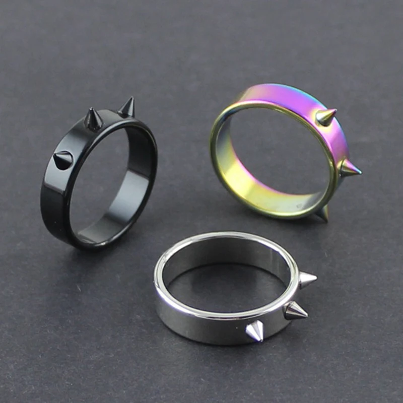 Top Trends: Self-Defense Stainless Steel Ring Halloween Punk Hip Hop Men's And Women's Thorn Jewelry Nails Barbed Prom Ring Gift Accessories Shoppable Styles