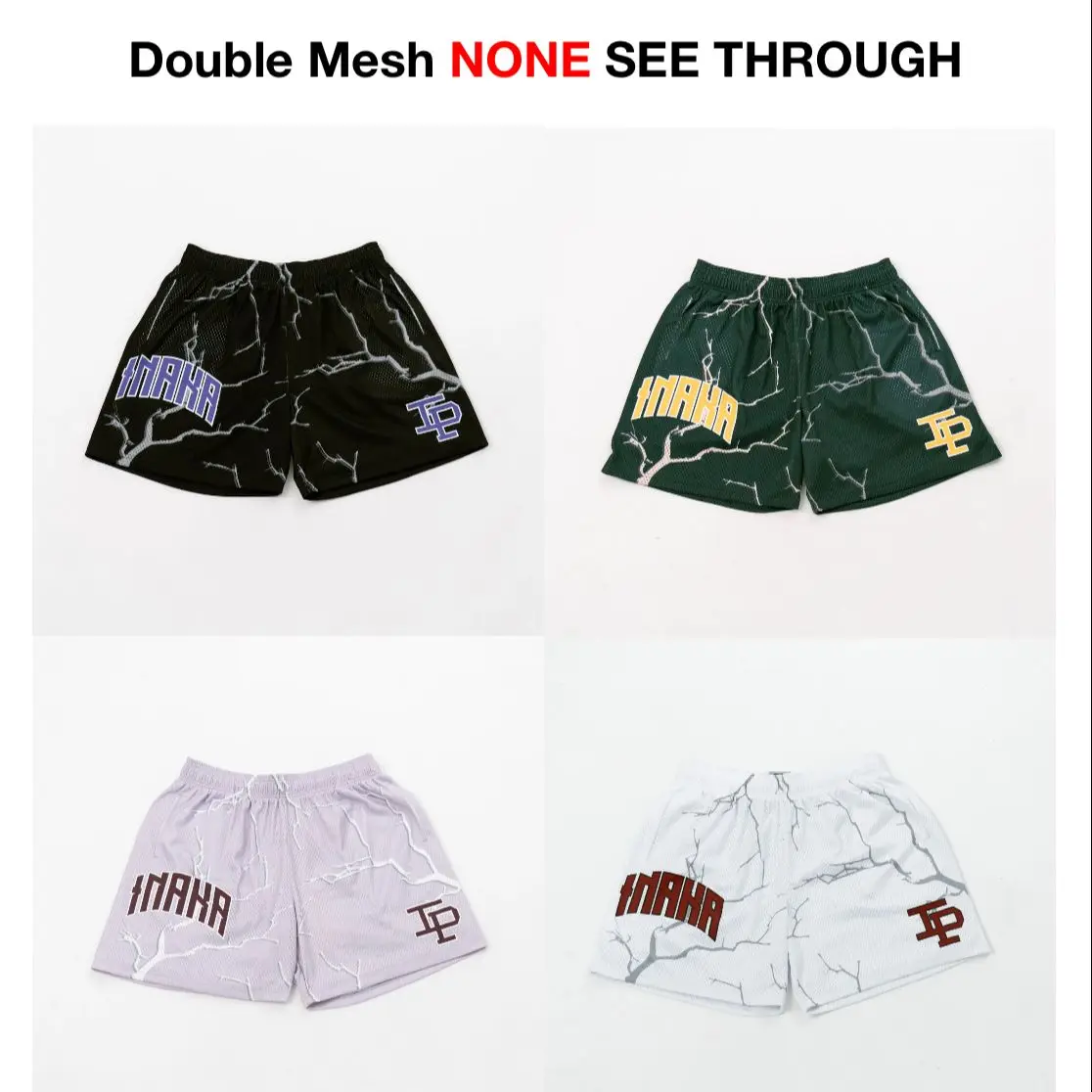 Top Trends: Inaka Double Mesh Shorts Thunder Style Men Women Basic Colors GYM Mesh Shorts Inaka Power Shorts Shoppable Styles