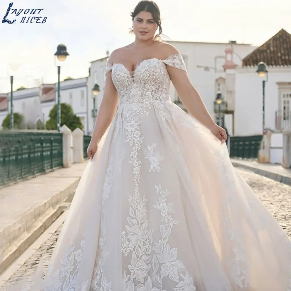 Top Trends: LAYOUT NICEB Off Shoulder Appliques Sweetheart Bride Dress Short Sleeves Backless Wedding Gowns Custom Made Robes De Mariée 2024 Shoppable Styles