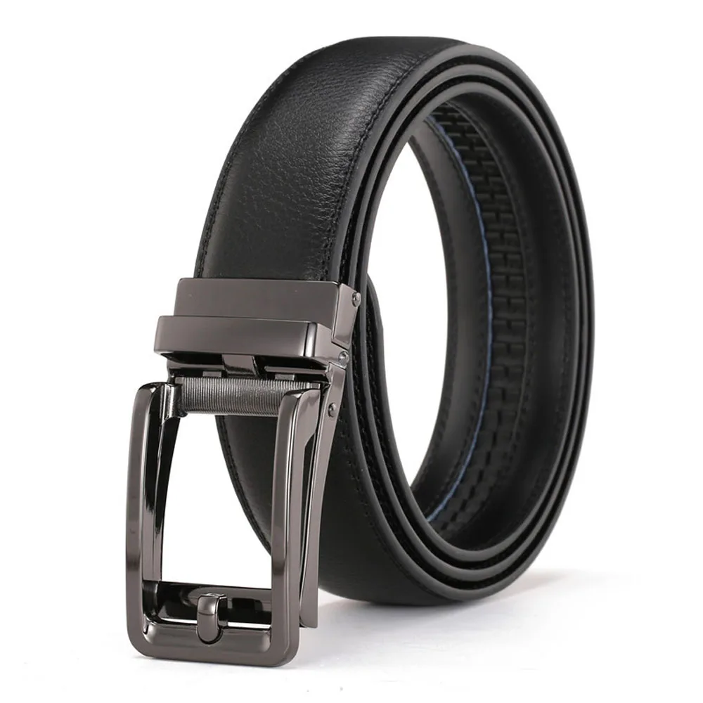 Top Trends: Cheapify Dropshipping Automatic Belt With Imitation Needle Buckle Western Men Leather Belts Shoppable Styles