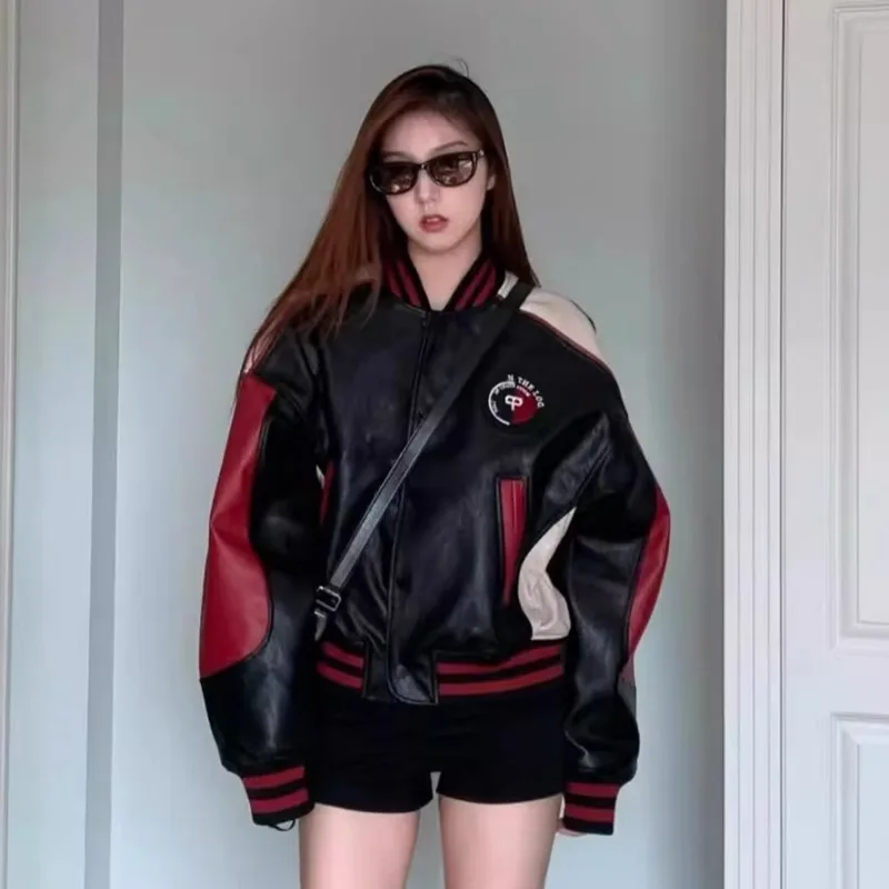 Top Trends: YICIYA Leather Jackets Hiphop New Bomber Women Racing Car Winter Korean Fashion Jacket Vintage Outerwear Coat Aesthetic Clothing Shoppable Styles