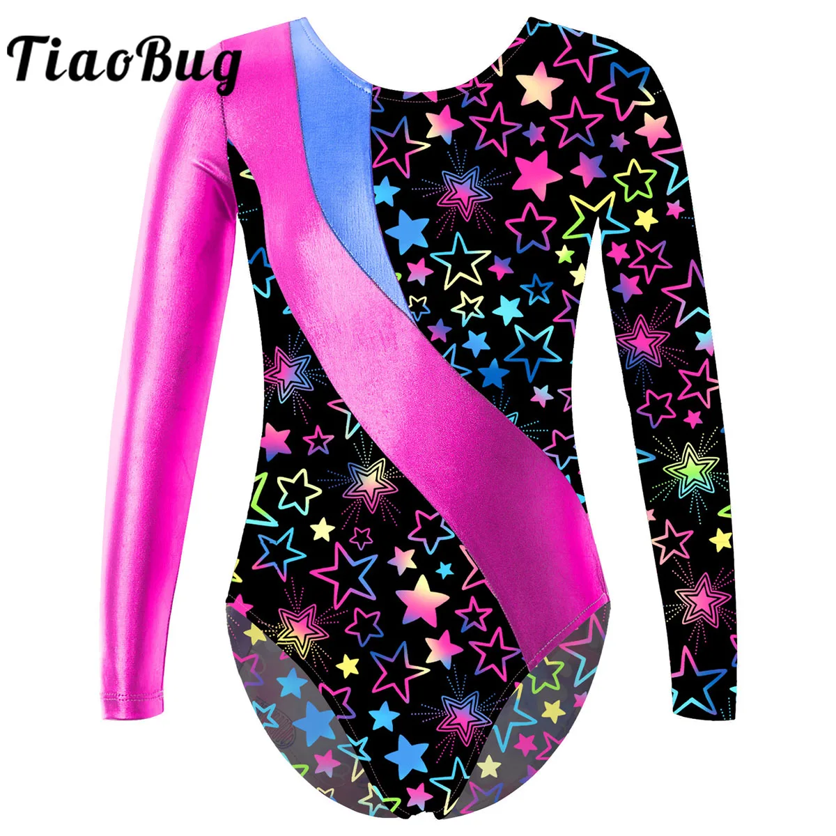 Top Trends: Kids Girls Printed Ballet Dance Leotard Bronzing Cloth Long Sleeve Gymnastics Workout Bodysuit Athletic Outfit Dance Wear Shoppable Styles