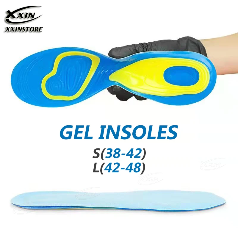 Top Trends: Xxin Men And Women Silica Gel Shoe Pad Gel Insoles Men Women Sport Running Insole Soft Arch Support Shoe Pad Size 38-48 Shoppable Styles