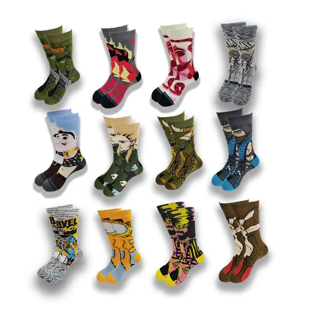 Top Trends: Funny Socks Hip Hop Print Hip Hop Unisex Comfortable Fashion Skateboard Happy Meias Men&#039;s Socks Shoppable Styles