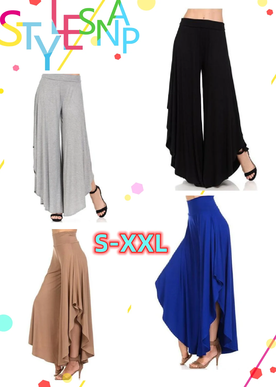 Top Trends: Elegant Vintage Ruffles Wide Leg Pants Women High Waist Pleated Long Pants Femme Casual Loose Streetwear Belly Dance Trousers Shoppable Styles