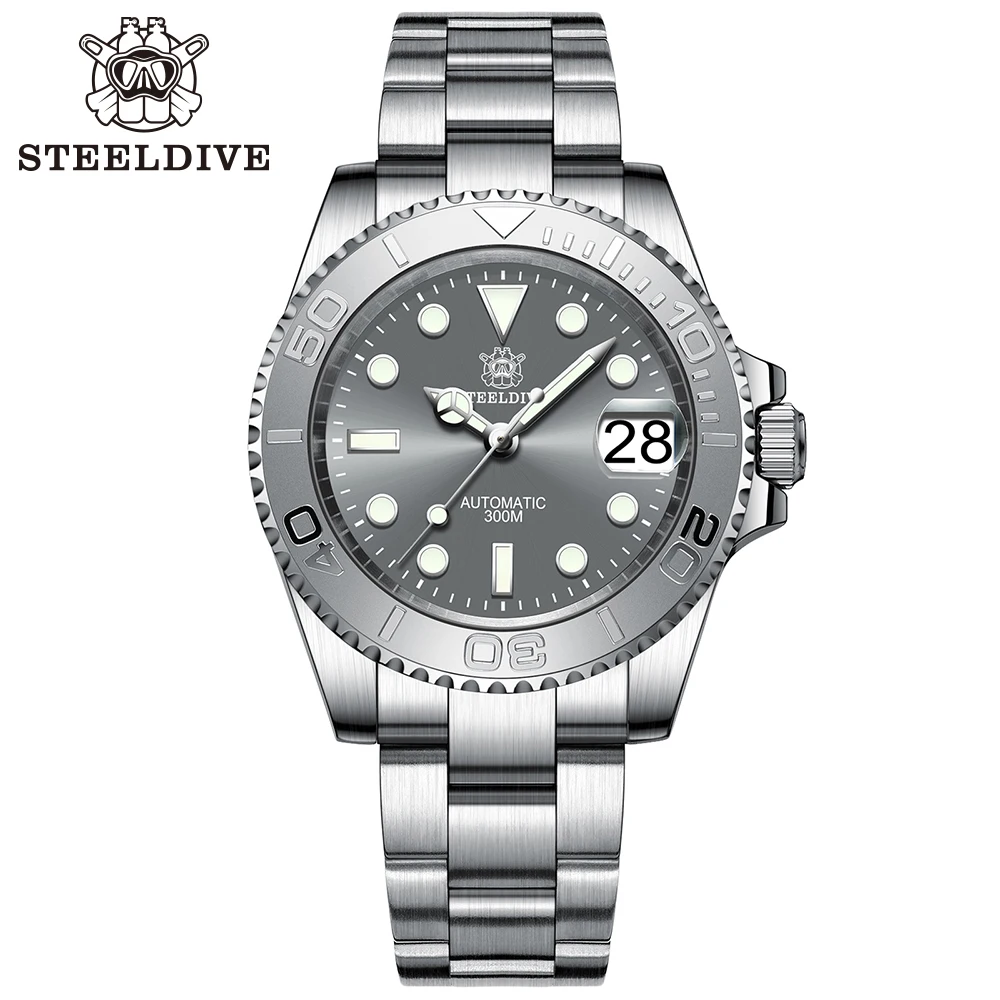 Top Trends: SD1953 New Color Steel Bezel 41mm Steeldive 30ATM Water Resistant NH35 Automatic Sapphire Glass Mens Dive Watch Reloj V3 Bracele Shoppable Styles