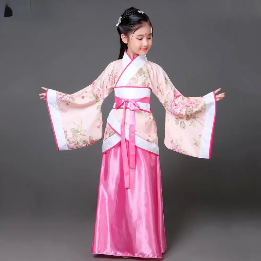 Top Trends: Ancient Kids Traditional Dresses Chinese Outfit Girls Costume Folk Dance Performance Hanfu Dress For Children Shoppable Styles