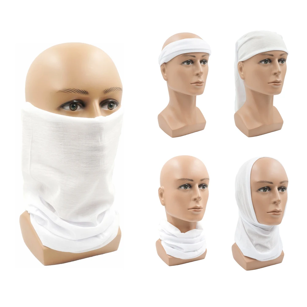 Top Trends: White Cycling Fishing Headband Outdoor Seamless Bandanas Mask Hiking Neck Warmer Gaiter Face Shield Scarf Men Women Balaclava Shoppable Styles