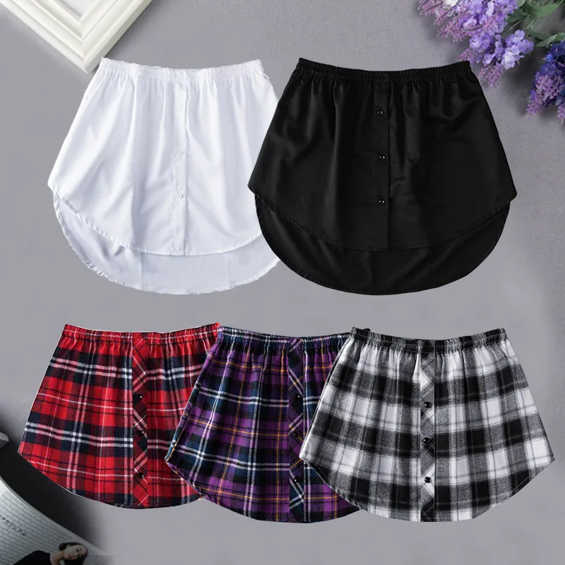 Top Trends: S-5XL Women Fake Shirt Hem Detachable Underskirt Irregular Skirt Tail Blouse Hem Extender Mini Skirt Layered Inner Layer Shoppable Styles