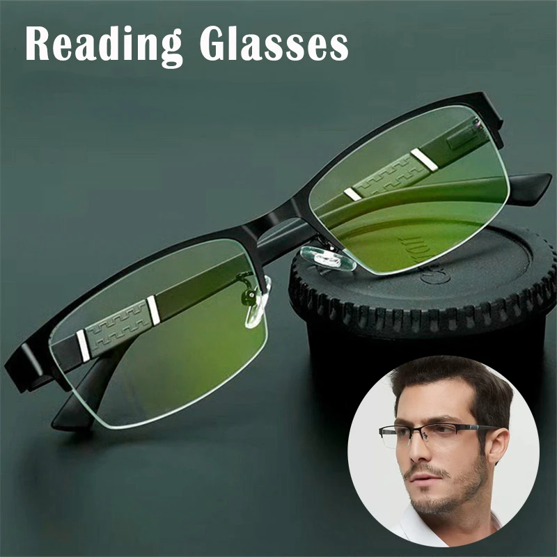 Top Trends: Reading Glasses Men Women High Quality Half-frame Diopter Glasses Business Male Presbyopic Eyeglasses Lentes De Lectura Mujer Shoppable Styles