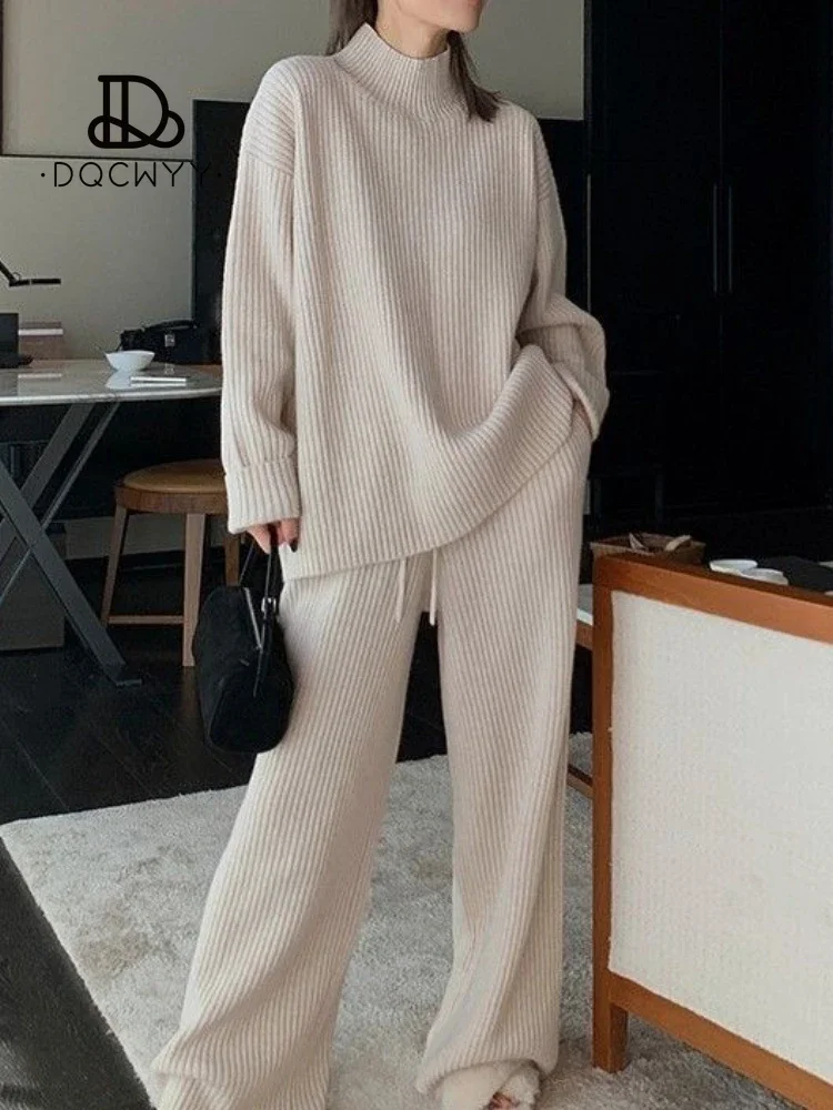 Top Trends: Pant Sets Sets For Women 2 Pieces Loose Casual Knit Set For Women&#039;s Autumn / winter 2023 New Sweater Two-piece Set Woman Clothing Shoppable Styles