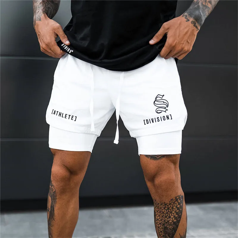 Top Trends: New Men Fitness Bodybuilding Shorts Gyms Workout Male Breathable 2 In 1 Double-deck Quick Dry Sportswear Jogger Beach Shorts Shoppable Styles